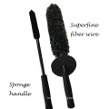 Two-piece set superfine fiber car wash wheel brush